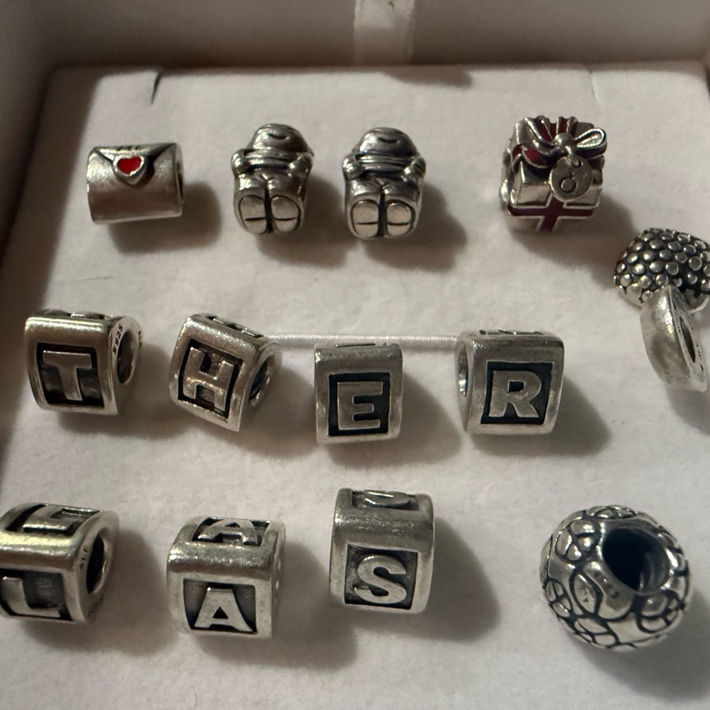 Pandora Vintage / Retired Silver Charm Beads